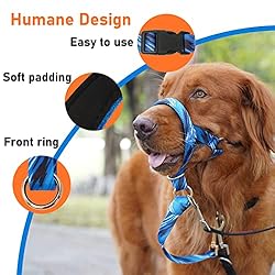 BARKLESS Head Collar for Dogs, No Pull Printed
