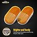 Partsam 5pcs Amber LED Marker Light [DOT Certified], Side Marker Clearance Lights with Reflex Lens for Trailer RV Camper Motorhome, Surface Mount