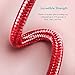 XCENTZ Lightning Cable MFi Certified iPhone Cable Premium Double Nylon Braided Fast Charging Cable for iPhone X/XS/XS Max/XR / 8 Plus / 7/7 Plus / 6s / 6s Plus/iPad/iPod, Red, 6'
