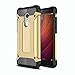 Redmi Note 4 Case, Ranyi [Hybrid Protection] [Metal Texture] [Shock-Proof] High Impact Premium Dual Layer Rugged Armor Defender Case Cover for Xiaomi Redmi Note 4 (5.5 inch), Gold