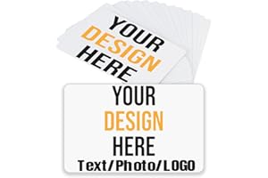 200Pcs Custom Business Cards PVC Waterproof Add Photo/Text/Logo Print Your Own Business Cards Personalized Double-sided Print