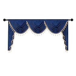 ELKCA Thick Chenille Window Curtains Valance for