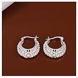 NYKKOLA HOT New Jewelry 925 Solid Silver Classic Hoop Stud Earrings