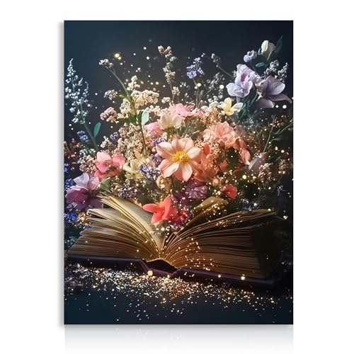 Dazzlewall Flowers Book Wall Art Poster
