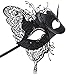 Coxeer Venetian Masquerade Mask, Butterfly Laser Cut Metal Mardi Gras Mask Party Mask for Women