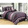 Amazon.com: 7 PC Modern PURPLE BLACK SILVER Chenille