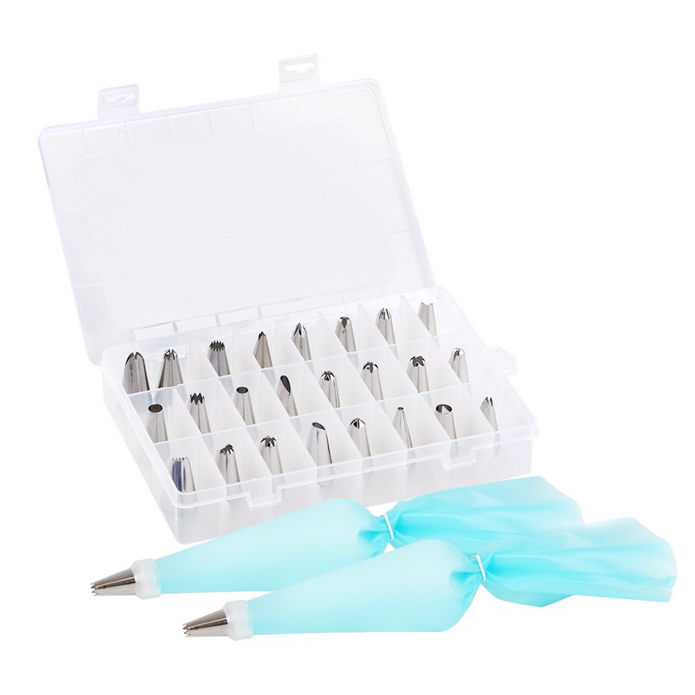 Kootek 28Piece Cake Decorating Tips Kits Professional Icing Tip Set