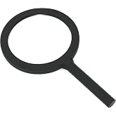 5 Inch 10x Handheld Magnifying Glass - Clear Glass Lens