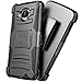 Moto Z2 Force Case, Moto Z2 Play Case, JATEM Rugged Hybrid Dual Layer Kickstand and Belt Clip Holster Combo (BLACK)