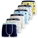 KKLLOL Boys' and Toddler Boxer Cotton Briefs,Comfort Breathable Underwear,Tag Free Underwear Sizes for 2T to 11 Years Old
