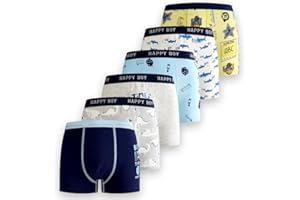 KKLLOL Boys' and Toddler Boxer Cotton Briefs,Comfort Breathable Underwear,Tag Free Underwear Sizes for 2T to 11 Years Old