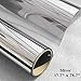 Timeet Window Film One Way Mirror Reflective Self Adhesive Solar Film Decorative Static Cling Heat Control Privacy Window Tint for Home and Office （17.7