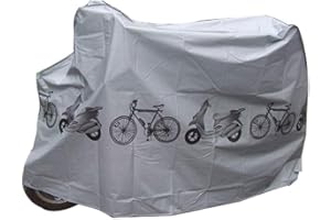Enzege Bicycle Cover, Waterproof, Windproof, Dustproof, Lockable, Grey, PEVA, 210x100cm