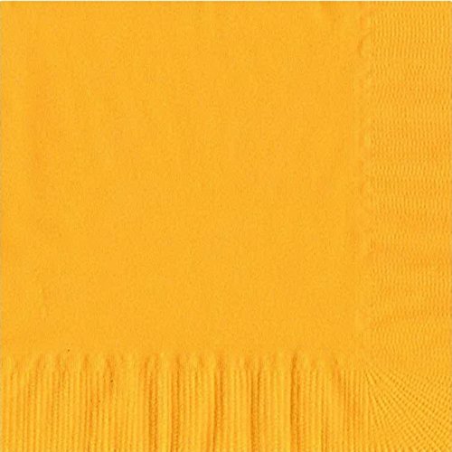 200 Harvest Yellow/School Bus Yellow Luncheon / Dinner Napkins Plain Solid Color