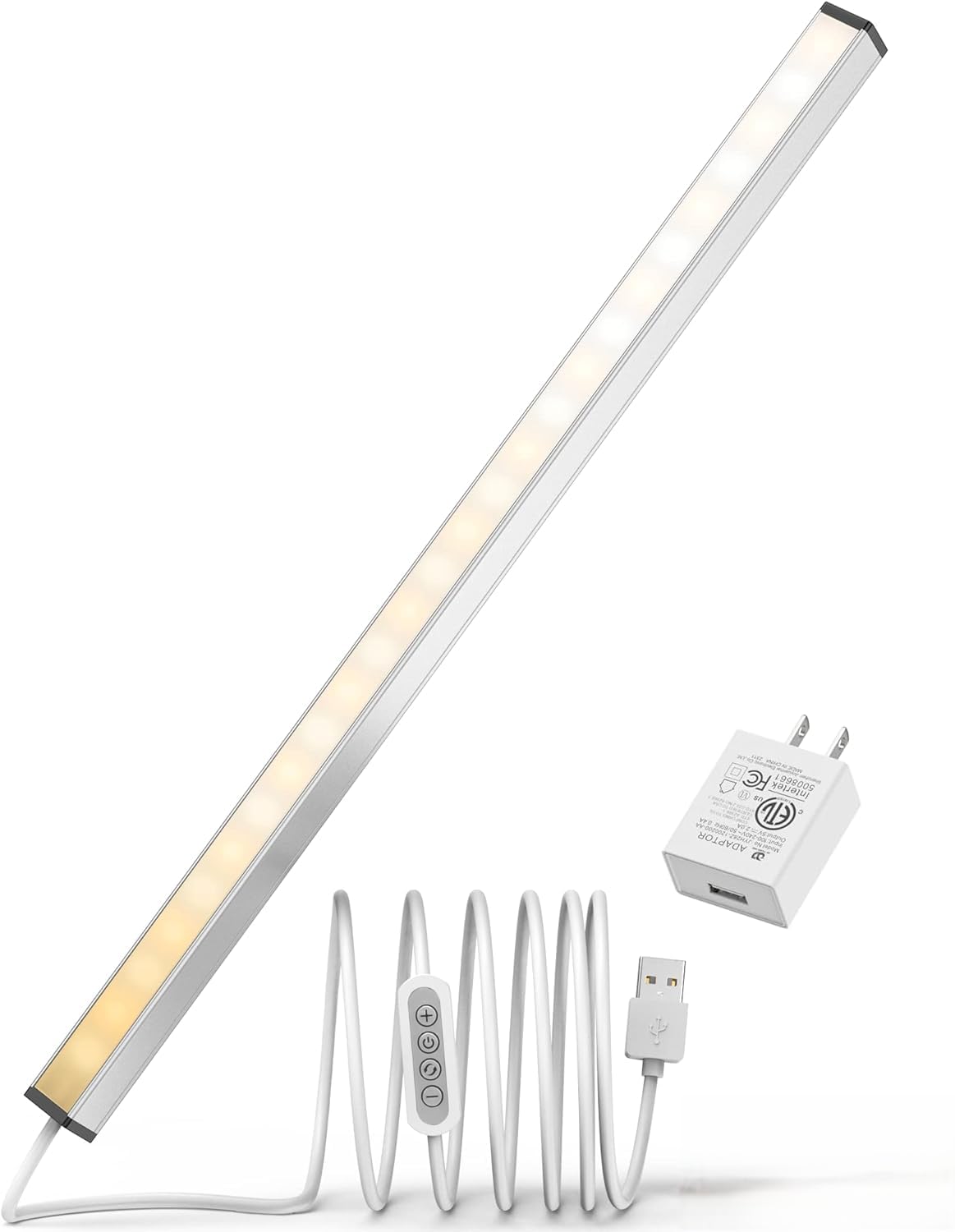 Photo 1 of ASOKO LED Under Cabinet Lighting,3 Color Changing(2700K, 4000K,6000K), 14.5in USB Plug-in Under Desk Light, Dimmable LED Grow Light for Home Kitchen,Cabinet,Pantry