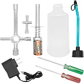 OGRC 1/8 1/10 RC Nitro Starter Glow Plug Igniter Tools Fuel Bottle Combo | 7pcs Igniter Starter Combo, Include: Glow Plug Igniter, Battery Charger, Big/Small Cross, Wrench, Fuel Filter and Screwdriver
