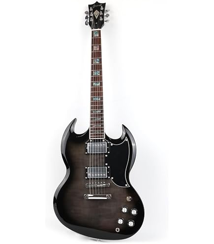 Amazon.com: Epiphone SG Modern Figured Electric Guitar Trans Black