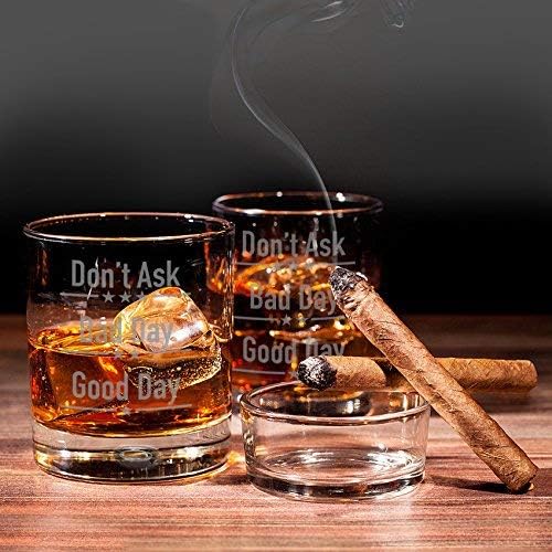 FLOW Barware Good Day, Bad Day, Don’t Ask Whiskey Glass, Transparent - Image 5