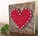 Red heart block I love you gift for Valentine's day or just beacause. Unique keepsake gift sign. I love you gift and support. Home accent decor. NOT A KIT