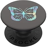 Rainbow Butterfly Gray PopSockets Adhesive PopGrip