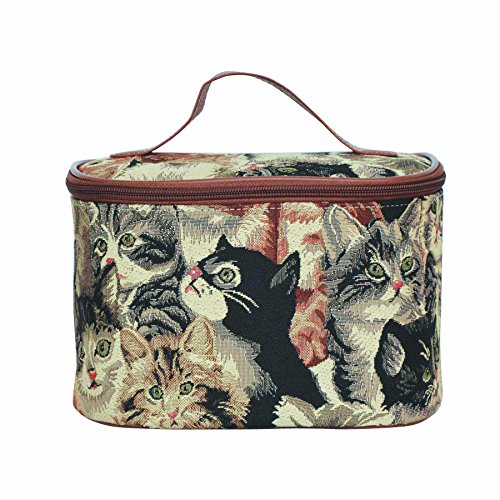 Signare Womens Vanity Bag/ Toiletry Case/ Make-Up Case, Available in 14 Designs (Cat)
