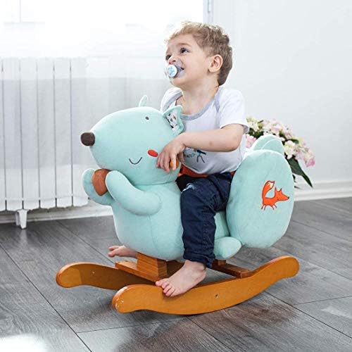 Labebe Bebe Bascule Cheval A Bascule Pour Enfant Jeux A Bascule Pour Enfants Exterieur Et Interieur Jouet Animal A Bascule En Bois Balancoire Pour Fille Et Garcon Cadeau Enfant Ecureuil Bleu Amazon Fr Bebes Puericulture