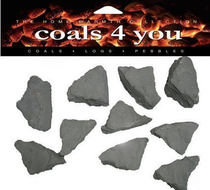 10 Triangle Shaped Gas Fire Replacement Ceramic Coals In Branded