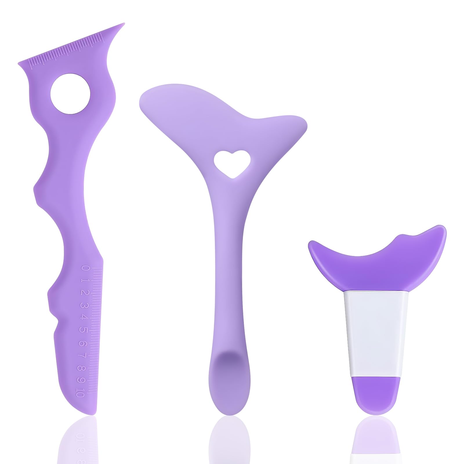 3PCS Silicone Winged Eyeliner Stencil Helper - Reusable Aid for Perfect Eyeliner and Lipstick Application