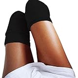 Challyhope Women Girls Thigh High Over the Knee Socks Long Cotton Stockings Warm New (Free, Black)