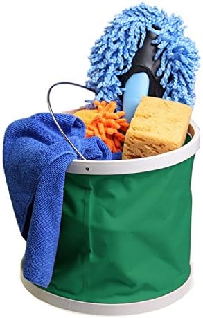 Bucket 13l Folding Car Washing Outdoor Traveling Fishing Water Suitable For Travelers, Lovers, Campers, Boaters, Etc. (green)