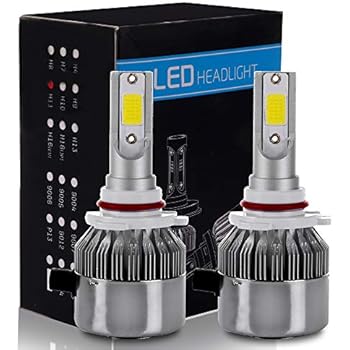 ECCPP 9005/HB3 LED Headlight Bulb Hi/Lo Beam White Fog Lights Conversion Kit - 80W 6000K 10400Lm - 3 Year Warranty(Pack of 2)