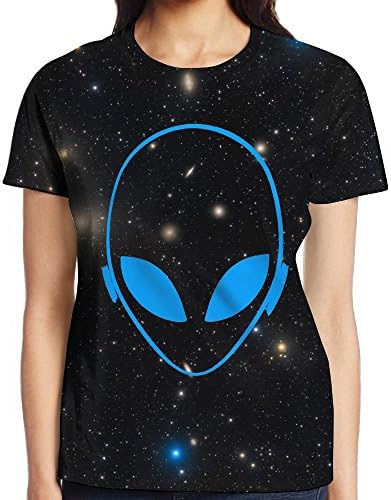 Alienware Head Tee Short Sleeve T-Shirt Slim Fit Round Neck For Girls