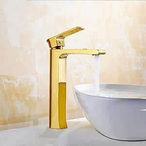 Fregadero del fregadero del fregadero del baño del baño de oro de lujo