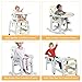 INFANS 5 in 1 Baby High Chair, Convertible Toddler Table Chair Set, Rocking Chair, Multi-Function Seat with Lockable Universal Wheels, Adjustable Seat Back, Removable Trays