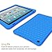 Fintie Silicone Case for Amazon Fire HD 10 (Compatible with 7th and 9th Generations, 2017 and 2019 Releases) - [Honey Comb Series] [Kids Friendly] Light Weight Shock Proof Back Cover, Blue