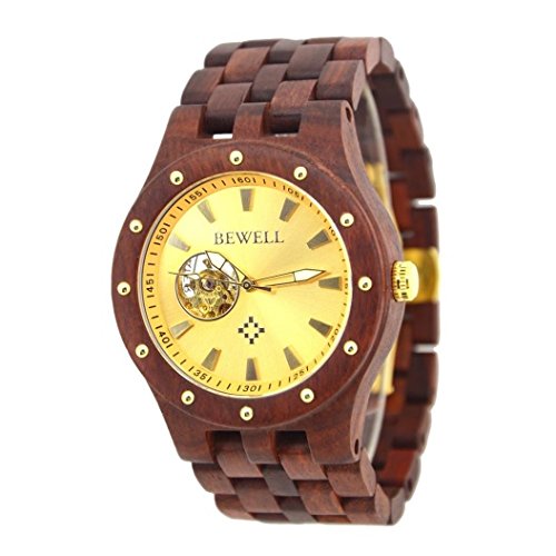 wooden skeleton watch