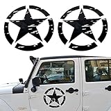 Opar US Army Military Star Car Sticker Decal for Car / Truck / Ford F150 / Jeep Wrangler - 2PCS