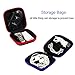 Earbud Carrying Case, ZMLM Mini Storage Pouch with Carabiner for Flash Drive Earphones Headphones USB Cable 4-Pack in 4 Colors
