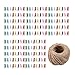 Hongzer Wooden Clip, 200pcs Natural Wooden Mini Clothespins Clip Peg with 1 Roll 50 Meter Jute Twine Crafts Decorthumb 1