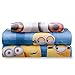 6pc Despicable Me Minions Twin Bedding Set Yellow and Cool Comforter Sheet Set and Sham