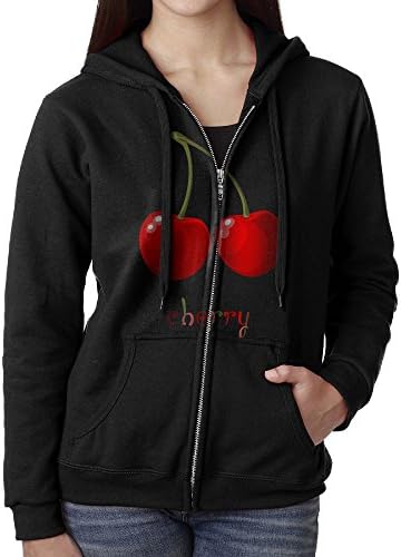 COENKIO Red Cherry Clipart Pretty Women Best Navy Hoodie