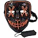 atimier Halloween Mask LED Light up Mask for Festival Cosplay Halloween Costume(Orange Light)