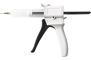 Lwuey 30ml Dispenser Glue Tool, Plastic Manual Single Tube Glueing Hot Melt Adhesive Dispensers Singling Liquid Handle Dental Impression Mixing Tool for Crafts Quick Pressing Squeezing DIY Crafting