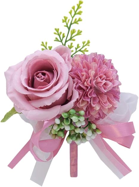 Amazon Co Jp Ledmomo コサージュ シルク フォーマル 男女兼用 結婚式 卒業式 入学式 入園式 花 パープル 紫 ホーム キッチン