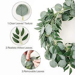 Joyhalo 5 Pack Artificial Eucalyptus Garland with