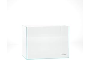 LANDEN 36N 5 Gallon Rimless Low Iron Aquarium Tank, 14.2" W × 8.7" D × 10.2" H (36cm x 22cm x 26cm) 5mm Thickness with Black Nano Foam Leveling mat Included