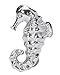 MARIPOSA Seahorse Beaded Napkin Box New, Silver