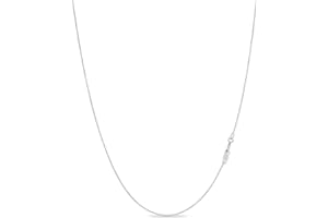 KEZEF Italian Box Chain Necklace for Men and Women, Thin and Strong Solid 925 Silver Necklace with Spring Ring Clasp