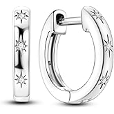 NARMO Earrings for Women 925 Sterling Silver Heart Hoops Small Colorful Rainbow Hoop Earrings Huggie Earrings