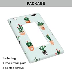 Pznen Succulent Rocker Switch Plate Covers Cute